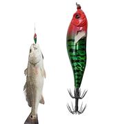 Saltwater Squid Baits | Bright Artificial Lures with Hooks for Octopus, Cuttlefish - Fishing Lures for Shrimp, Sports and Outdoor Activities, Salt Water, Freshwater and