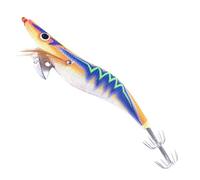 Saltwater Squid Baits - Glow in the Dark Squid Baits - Wooden Shrimp Hook with Glow Effect, Flexible Swimming, Realistic Shrimp for Cod, Snapper