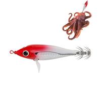 Saltwater Squid Jigs - Natural Lures, Bright Color Bait Glow Attraction With Durable Hook Design | Expert Casting For Offshore Night Fishermen In The Fresh Sea, Use Still