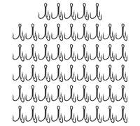 Saltwater Treble Hooks, Stainless Steel Bait for Robust Use, Large Triple Hooks, Pack of 50, for Fishing for Trout and Bass in Freshwater and Saltwater on the Alligator River for Hiking and