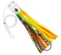 Saltwater Trolling Lures Big Game Octopus Squid Skirt Trolling Lure Deep Sea Fishing Lure with Rigged Hooks Multicolor for Marlin Tuna Mahi Dolphin Offshore Fishing,1Pack(3#-21cm)