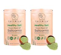 SaltWise Green Salt - 50% Less Sodium, Plant-Based Salt Substitute, 100% Dehydrated Salicornia, Natural Umami, No additives (Pack of 2)