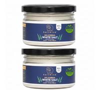 SaltWise Salicornia (Samphire) White Salt | 50% Less Sodium Plant-Based Mineral Salt Substitute, Vegan, Non-GMO, Kosher, Additive-Free, Healthy and Natural Premium Jar 2-Pack (200g Each)