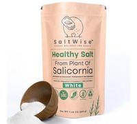 SaltWise Salicornia (Samphire) White Salt | 50% Less Sodium Plant-Based Salt Substitute | Natural Mineral Sea Salt Alternative | Vegan, Non-GMO, No Additives (200g)