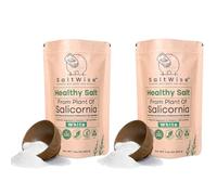 SaltWise Salicornia White Salt - Low Sodium Salt Substitute, Plant-Based Mineral, Kosher, 100% Natural, No Additives (Pack of 2)