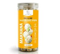 SaltWise Water Lily Pops (Makhana/Fox Nuts) | Olive Oil Roasted |Gluten-Free, Vegan, Non-GMO Plant-Based Snack (Chili Lime)