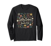 Salty Babes Beach Club Ocean Vibes Coastal Shore Long Sleeve T-Shirt