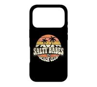 Salty Babes Beach club Retro Tropical Trees Sunset Case for iPhone 17 Pro
