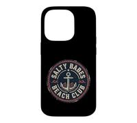 Salty Babes Beach club Vintage Anchor Marine Waves Case for iPhone 14 Pro