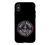 Salty Babes Beach club Vintage Anchor Marine Waves Case for iPhone X/XS