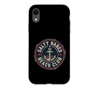 Salty Babes Beach club Vintage Anchor Marine Waves Case for iPhone XR