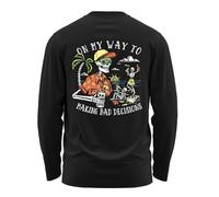 Salty Bones On My Way to Making Bad Decisions Graphic Long Sleeve T-Shirt, 100% Ringspun Cotton, Classic Fit, Printed in USA, Black, XL