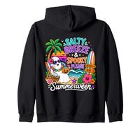 Salty Breeze Spooky Please Summerween Ghost Beach Halloween Zip Hoodie