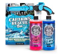 Salty Captain's Marine Rescue Box: All-in-One Wash and Engine Flush Device for Boats & PWCs with Salt Wash Detergent & Engine Flush for Outboard & Jetskis