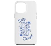 Salty Cowgirl Western Boots with Seashells Coastal Graphic Case for iPhone 13 Pro Max