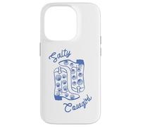 Salty Cowgirl Western Boots with Seashells Coastal Graphic Case for iPhone 14 Pro