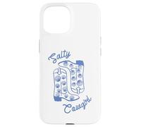 Salty Cowgirl Western Boots with Seashells Coastal Graphic Case for iPhone 15