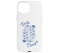 Salty Cowgirl Western Boots with Seashells Coastal Graphic Case for iPhone 15 Plus