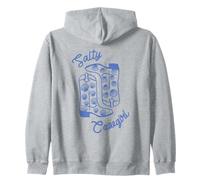 Salty Cowgirl Western Boots with Seashells Coastal Graphic Zip Hoodie