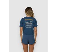 Salty Crew Boat Shop Crop Short Sleeve T-shirt Blue M Woman