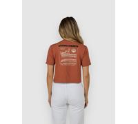 Salty Crew Boat Shop Crop Short Sleeve T-shirt Orange M Woman