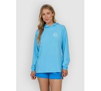 Salty Crew Circled Tech Hooded Long Sleeve Rash Guard Blue S Woman