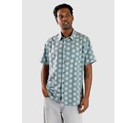 Salty Crew Drifter Uv Button Up Short Sleeve Shirt Blue M Men