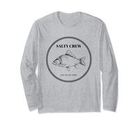 Salty Crew Eat Sleep Fish Fishing T-shirt for Fishermen Long Sleeve T-Shirt