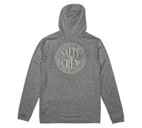 Salty Crew Global Hood Sunshirt Long Sleeve Rash Guard Grey 2XL Man