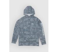 Salty Crew Mariner Hood Tech Long Sleeve Rash Guard Blue M Men