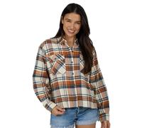 Salty Crew Nmd Flannel Long Sleeve Shirt Brown L Women