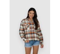 Salty Crew Nmd Flannel Long Sleeve Shirt Brown L Women