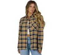 Salty Crew Shore Break Flannel Long Sleeve Shirt Green XL Woman