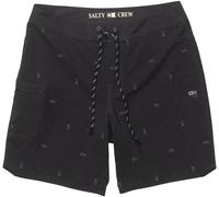 Salty Crew - Stretch swim shorts - Session Boardshort Phantom for Men - Size 31 - Black Black 31