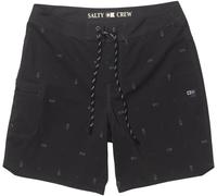 Salty Crew - Stretch swim shorts - Session Boardshort Phantom for Men - Size 32 - Black Black 32