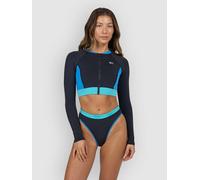 Salty Crew Surf Break Long Sleeve Full Zip Rash Guard Black XL Woman