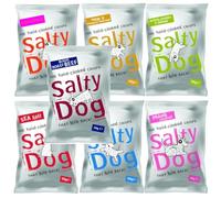 Salty Dog Variety Multipack Crisps Box 28 x 40g | Handcooked Crisps in 7 Flavours Cheddar & Onion, Sea Salt, Salt & Vinegar, Sweet Chilli, Prawn Cocktail, Ham & Mustard, Roast Beef