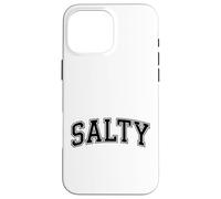 Salty Funny Retro Beach Slang Vintage Varsity Style Design Case for iPhone 16 Pro Max