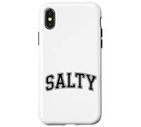 Salty Funny Retro Beach Slang Vintage Varsity Style Design Case for iPhone X/XS