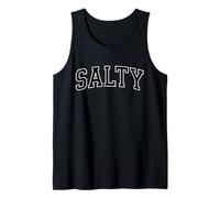 Salty Funny Retro Beach Slang Vintage Varsity Style Design Tank Top