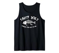 Salty Joe's Where Fish Go to Die Surf Shop Graphic Tank Top