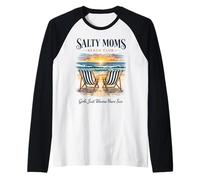 Salty Moms Beach Club Girls Just Wanna Have Sun Raglan Baseball Tee