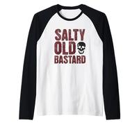 Salty Old Bastard, Funny Joke Grumpy Cranky Old Man Raglan Baseball Tee