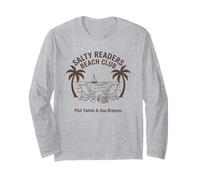 Salty Readers Beach Club Books Plot Twists & Sea Breezes Long Sleeve T-Shirt