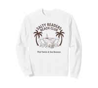 Salty Readers Beach Club Books Plot Twists & Sea Breezes Sweatshirt