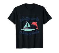 Salty Sails & Happy Tales Vintage Beach Vibes T-Shirt