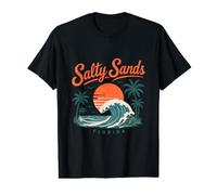 Salty Sands Florida Beach Sunset Wave Value Graphic T-Shirt