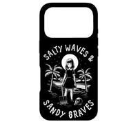 Salty Waves And Sandy Graves Summer Goth Vacation Case for iPhone 17 Pro