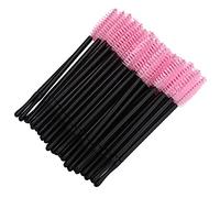 Saluaqui 100pcs Eyelash Brush Set Liddy Mascara Wands Applicator for Effortless Makeup Application Eyelash Enhancement Essential Beauty Tool for Professional Use (Pink)