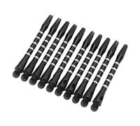Saluaqui 10PCS Aluminum Alloy Dart Shafts with Locking Hole Design for Replacement Thread Dart Stems - Compatible with Indoor Activities - Black (Black)